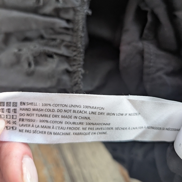 En Saison Poplin Back Tie Dress Mini Dress Black Women's Large - Picture 3 of 9